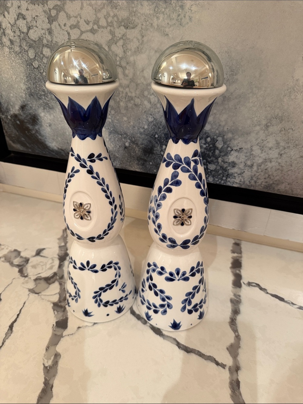 Two empty Clase Azul bottles